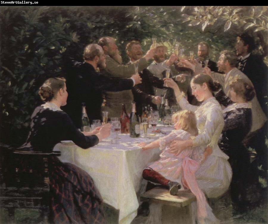 Peder Severin Kroyer hip hip hurrah artists party at skagen